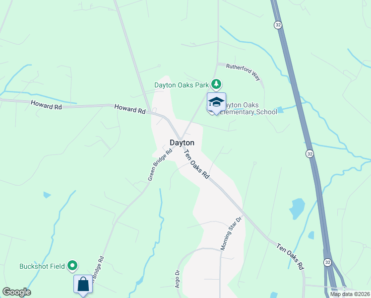 map of restaurants, bars, coffee shops, grocery stores, and more near 4821 10 Oaks Rd in Howard