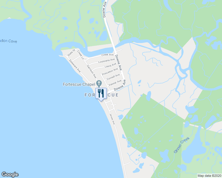 map of restaurants, bars, coffee shops, grocery stores, and more near 876 Downe Avenue in Cumberland County