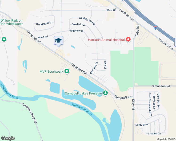 map of restaurants, bars, coffee shops, grocery stores, and more near 105 Deerfield Drive in Harrison