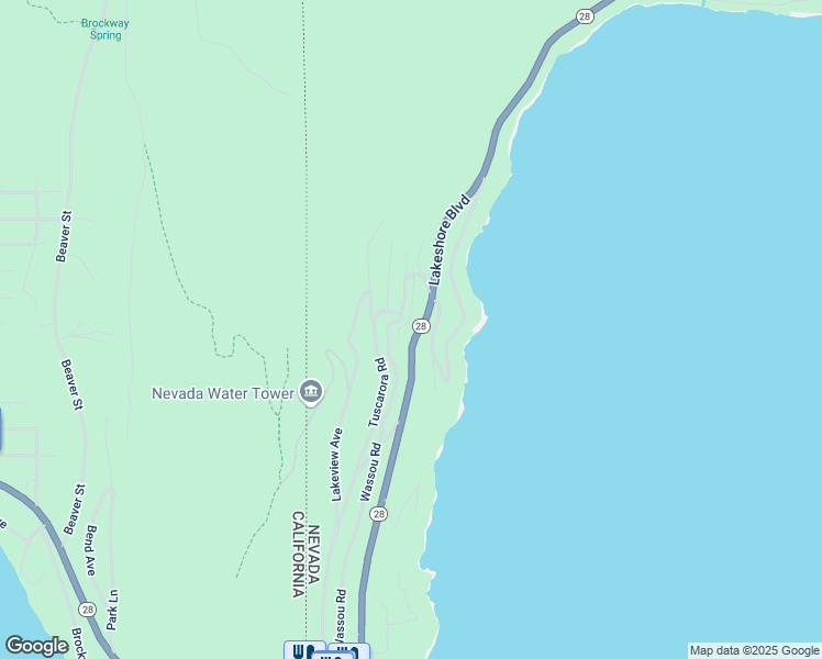 map of restaurants, bars, coffee shops, grocery stores, and more near 450 Pahute Road in Incline Village