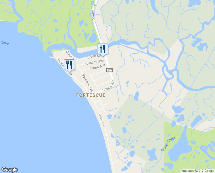 map of restaurants, bars, coffee shops, grocery stores, and more near 860 Downe Avenue in Fortescue