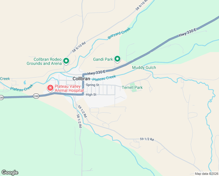 map of restaurants, bars, coffee shops, grocery stores, and more near 401-527 Spring Street in Collbran