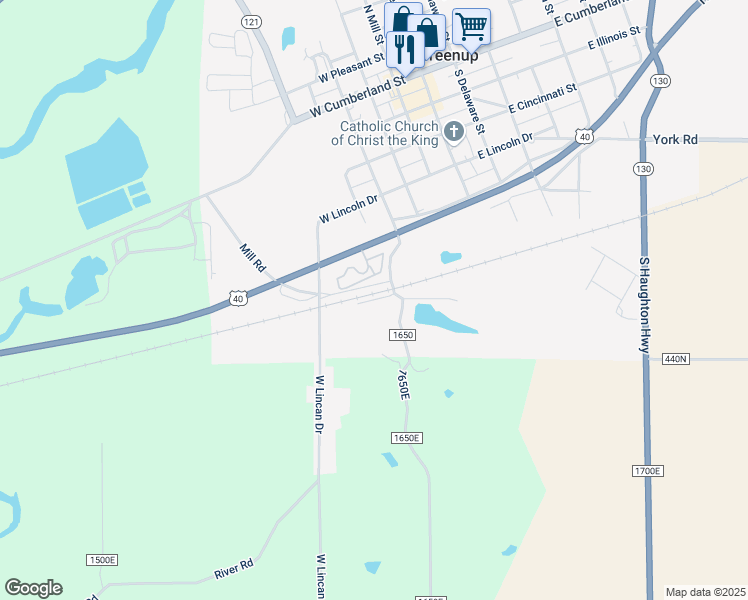 map of restaurants, bars, coffee shops, grocery stores, and more near Carver in Greenup