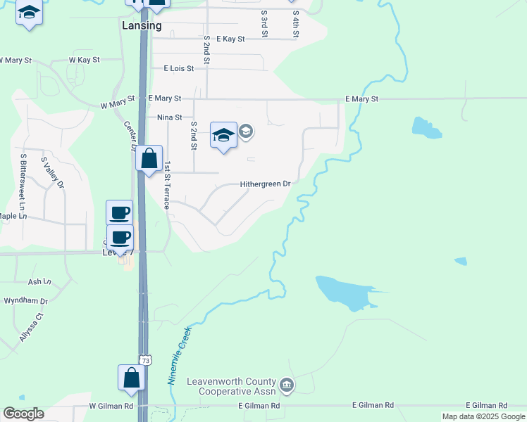 map of restaurants, bars, coffee shops, grocery stores, and more near 326 Fawn Valley Street in Lansing