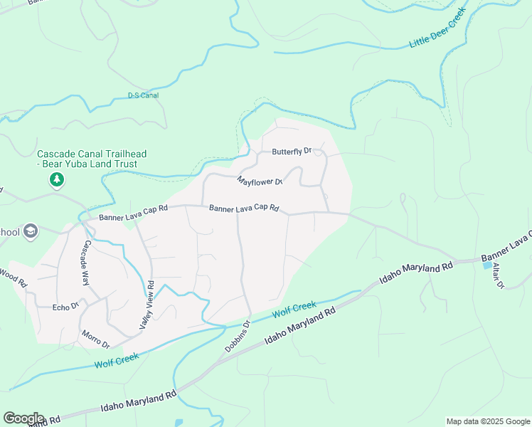 map of restaurants, bars, coffee shops, grocery stores, and more near 12743 Banner Lava Cap Road in Nevada City