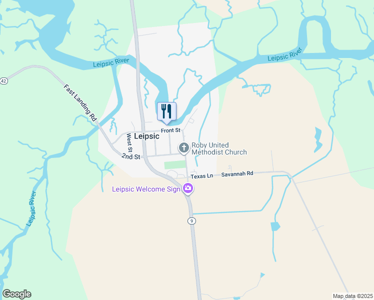 map of restaurants, bars, coffee shops, grocery stores, and more near 258 McClary Street in Leipsic