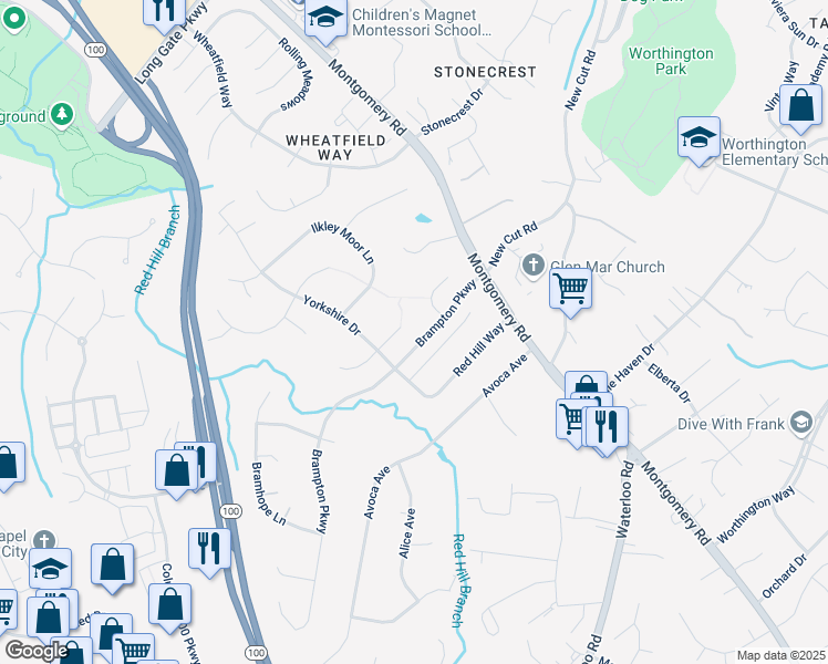 map of restaurants, bars, coffee shops, grocery stores, and more near 4718 Ribble Court in Ellicott City