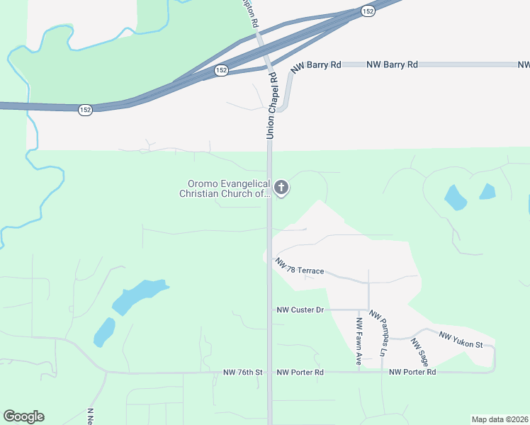 map of restaurants, bars, coffee shops, grocery stores, and more near 13250 Northwest 79th Terrace in Parkville
