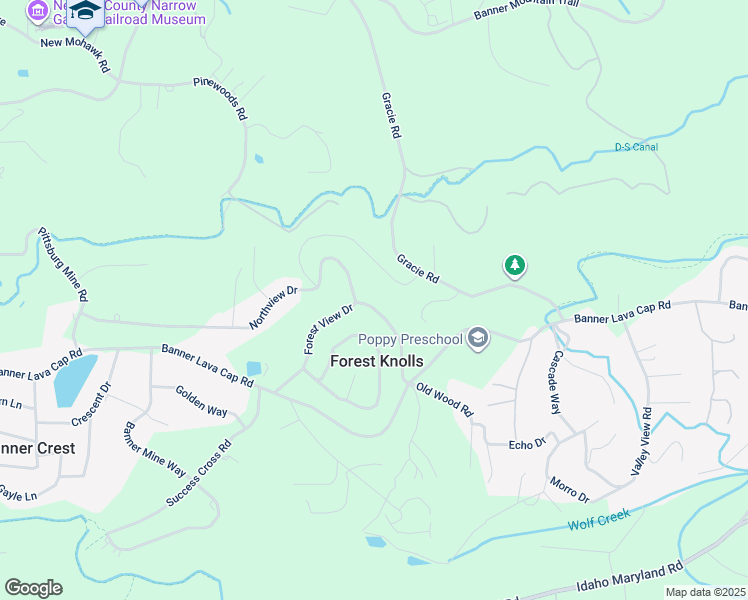 map of restaurants, bars, coffee shops, grocery stores, and more near 11693 Forest View Drive in Nevada City