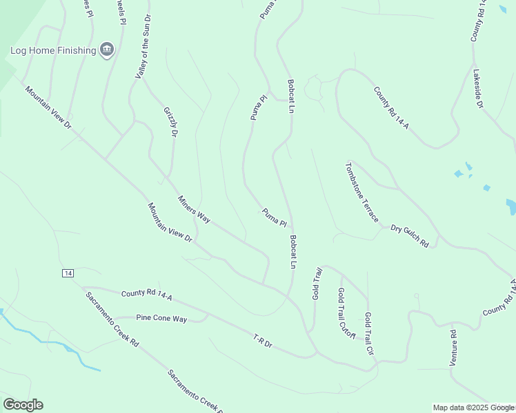 map of restaurants, bars, coffee shops, grocery stores, and more near 125 Puma Drive in Fairplay