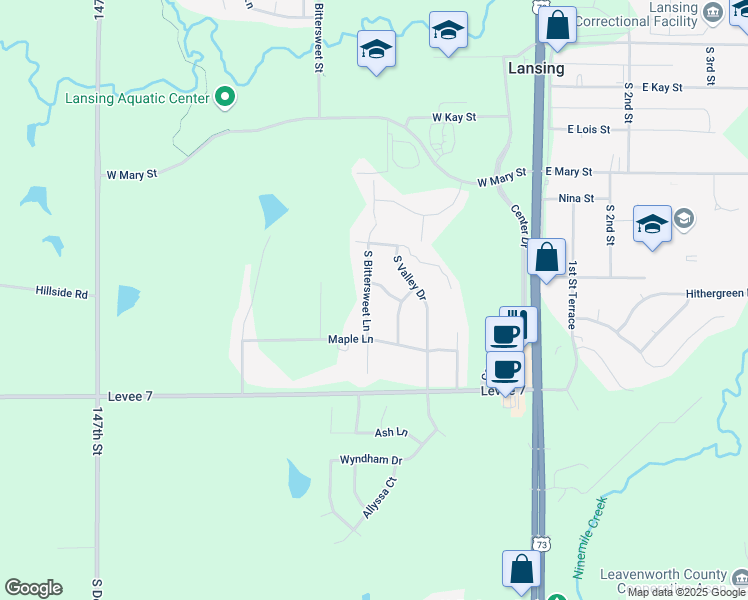 map of restaurants, bars, coffee shops, grocery stores, and more near 332 Sage Street in Lansing