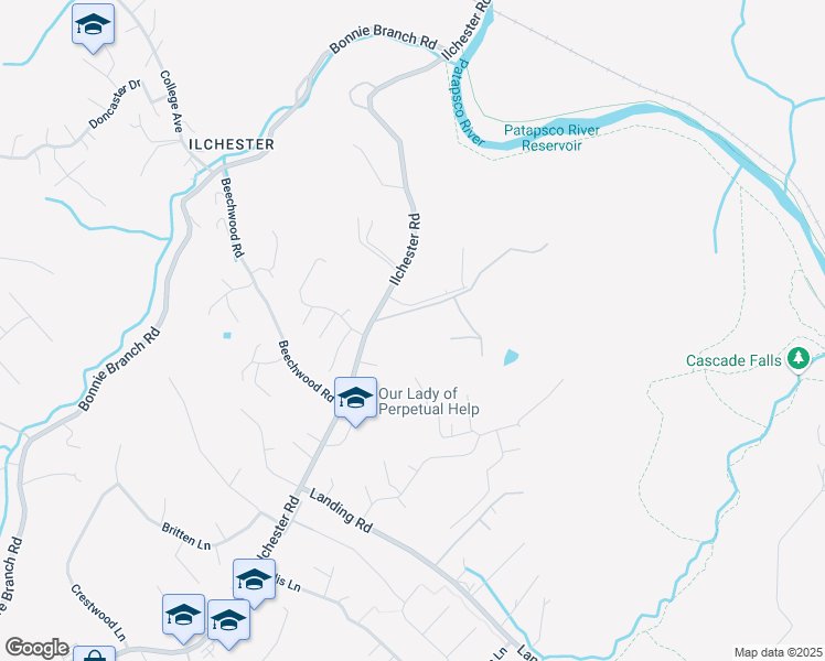 map of restaurants, bars, coffee shops, grocery stores, and more near 4749 Ilchester Road in Ellicott City