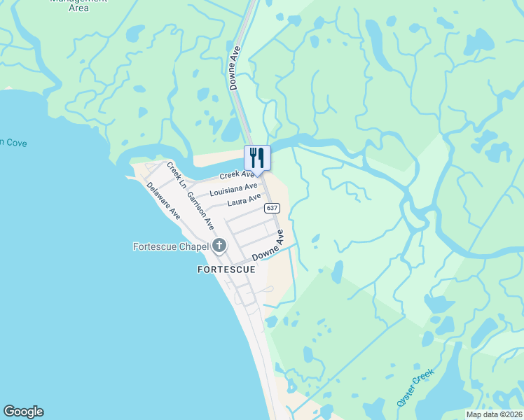 map of restaurants, bars, coffee shops, grocery stores, and more near 24 Princeton Avenue in Bridgeton