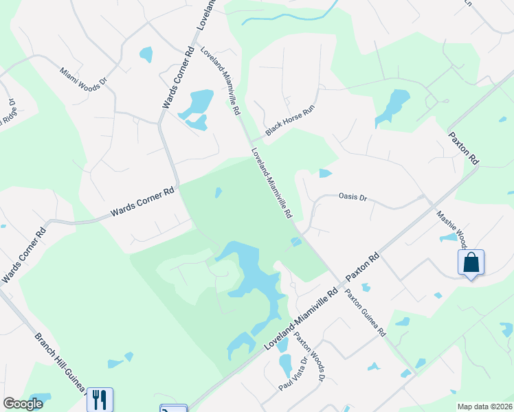 map of restaurants, bars, coffee shops, grocery stores, and more near 206 Heidelberg Drive in Loveland