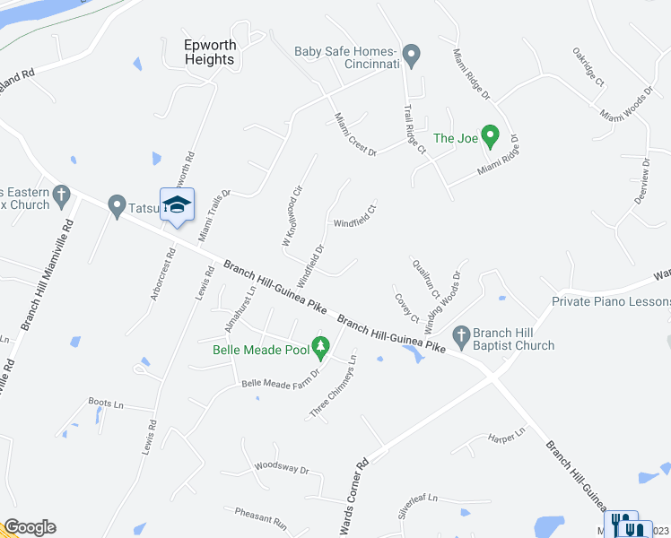 map of restaurants, bars, coffee shops, grocery stores, and more near 6576 East Knollwood Circle in Loveland