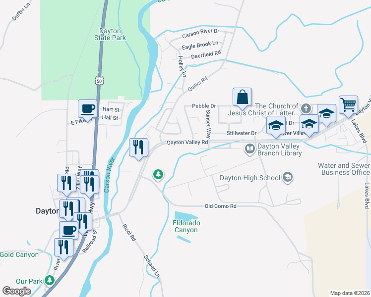 map of restaurants, bars, coffee shops, grocery stores, and more near 113 Marquis Terrace in Dayton