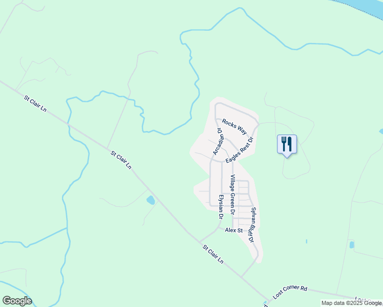map of restaurants, bars, coffee shops, grocery stores, and more near 43059 Peters Court in Leesburg