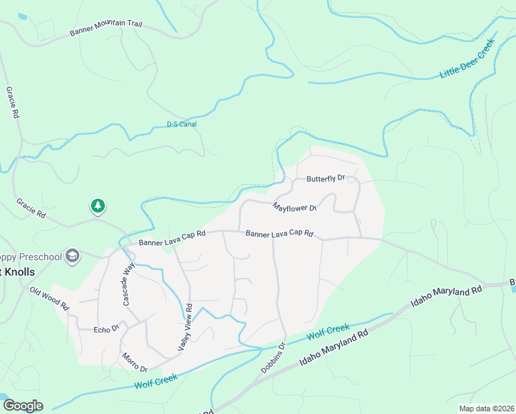 map of restaurants, bars, coffee shops, grocery stores, and more near 12649 Mayflower Drive in Nevada City