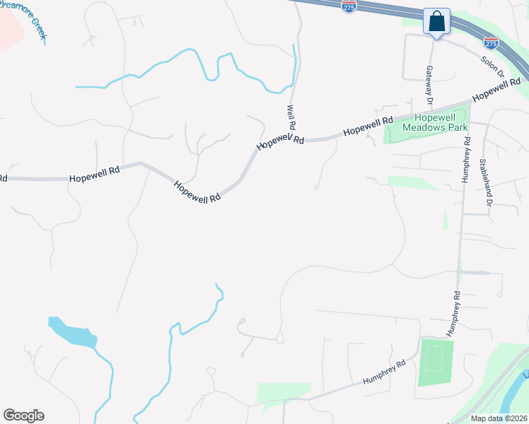 map of restaurants, bars, coffee shops, grocery stores, and more near 9001-9035 Whisperinghill Drive in Cincinnati