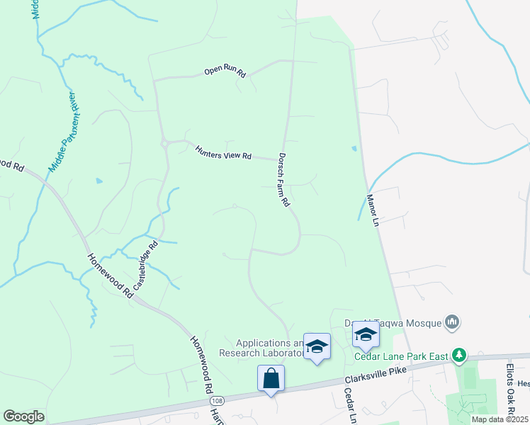 map of restaurants, bars, coffee shops, grocery stores, and more near 11054 Gaither Farm Road in Ellicott City