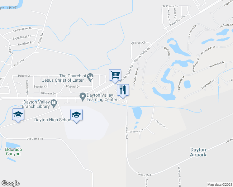 map of restaurants, bars, coffee shops, grocery stores, and more near 116 Palmer Court in Dayton