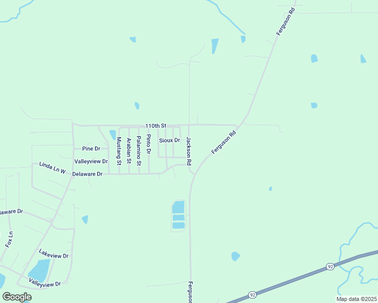 map of restaurants, bars, coffee shops, grocery stores, and more near Jackson Road in Oskaloosa