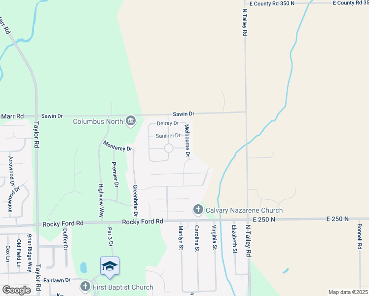 map of restaurants, bars, coffee shops, grocery stores, and more near 5177 Marco Drive in Columbus