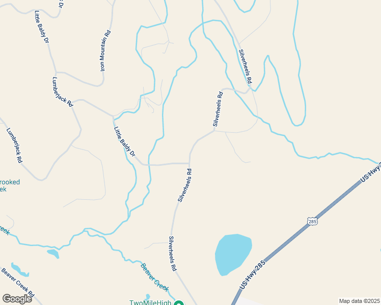 map of restaurants, bars, coffee shops, grocery stores, and more near 170 Silverheels Road in Fairplay