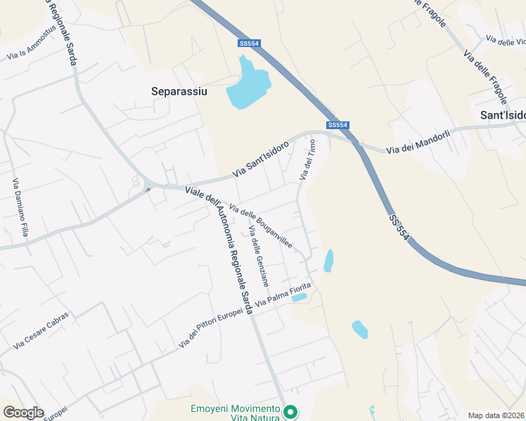 map of restaurants, bars, coffee shops, grocery stores, and more near 10 Via delle Bouganvillee in Quartu Sant'Elena