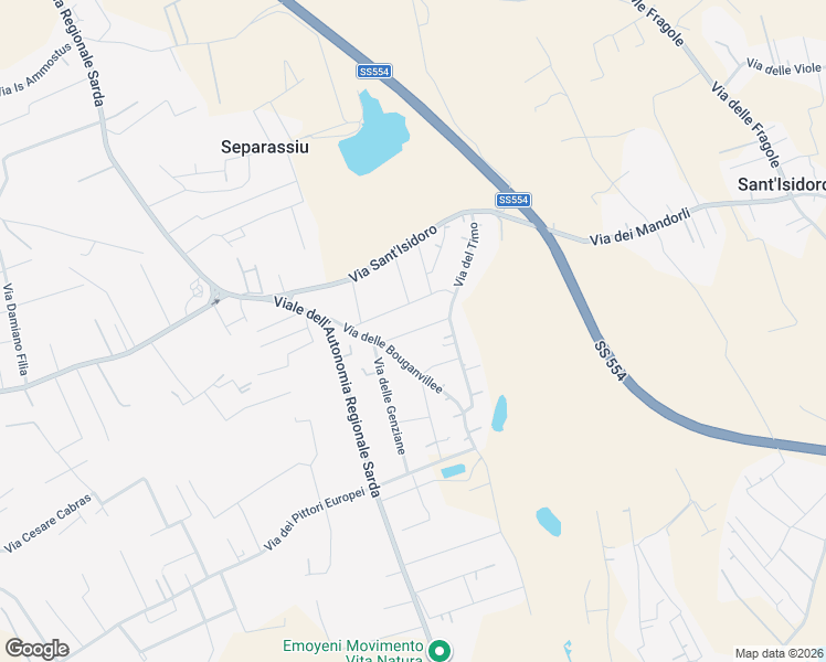 map of restaurants, bars, coffee shops, grocery stores, and more near 10 Via delle Bouganvillee in Quartu Sant'Elena