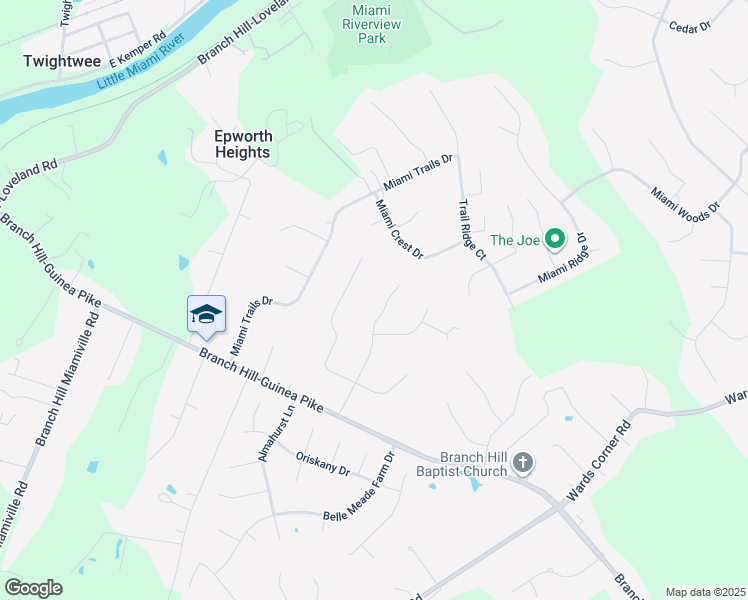 map of restaurants, bars, coffee shops, grocery stores, and more near 731 Windfield Drive in Loveland