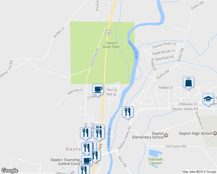 map of restaurants, bars, coffee shops, grocery stores, and more near 770 U.S. 50 in Dayton
