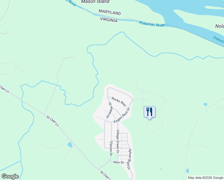 map of restaurants, bars, coffee shops, grocery stores, and more near 13440 Arcadian Drive in Leesburg