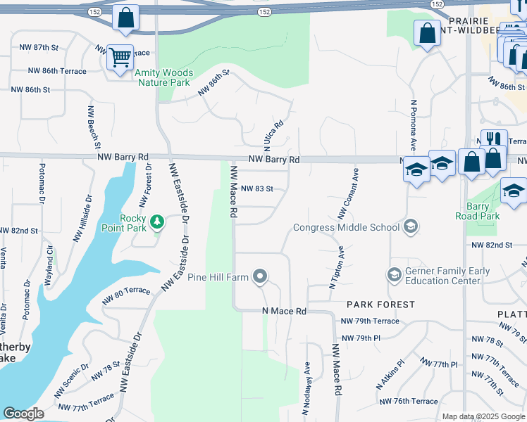 map of restaurants, bars, coffee shops, grocery stores, and more near in Kansas City