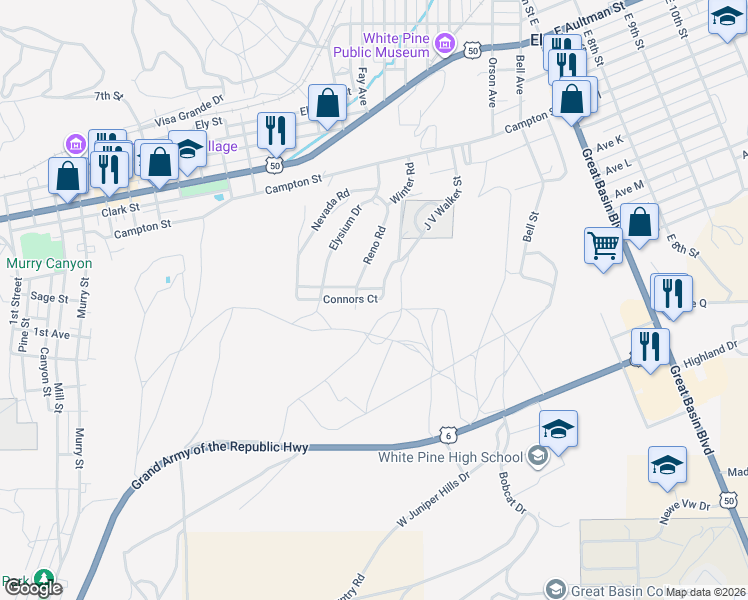 map of restaurants, bars, coffee shops, grocery stores, and more near 18 Connors Court in Ely