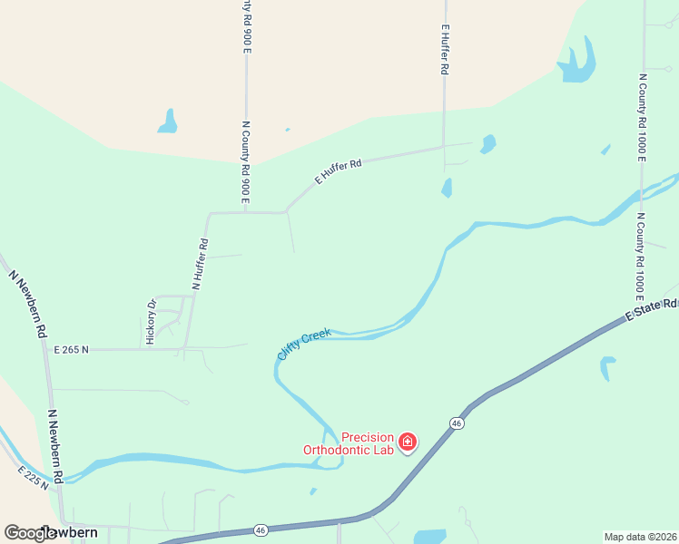 map of restaurants, bars, coffee shops, grocery stores, and more near 16719 East Huffer Road in Hope