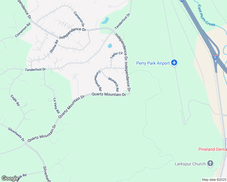 map of restaurants, bars, coffee shops, grocery stores, and more near 631 Quartz Mountain Drive in Larkspur