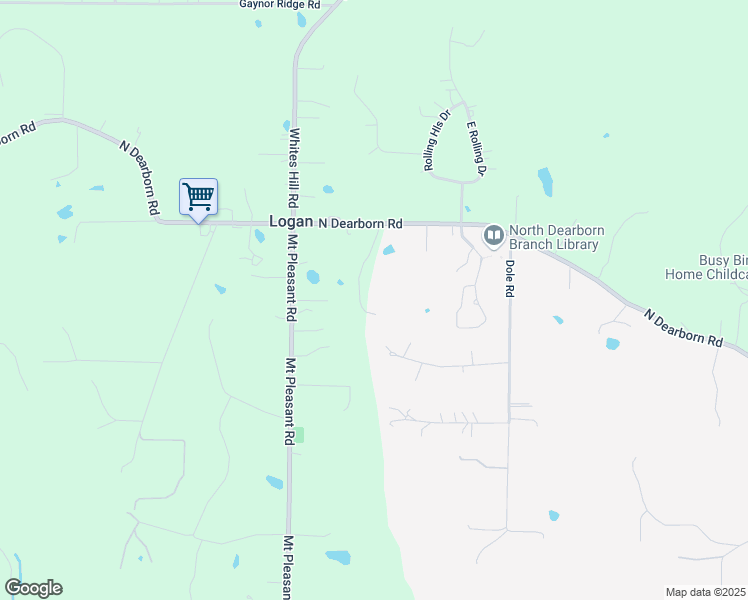 map of restaurants, bars, coffee shops, grocery stores, and more near 3759 North Dearborn Road in West Harrison
