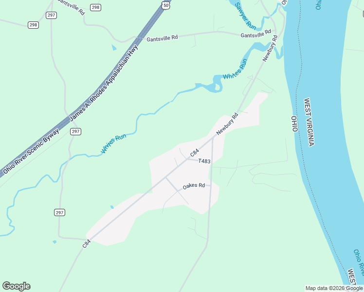 map of restaurants, bars, coffee shops, grocery stores, and more near 1421 C84 in Little Hocking