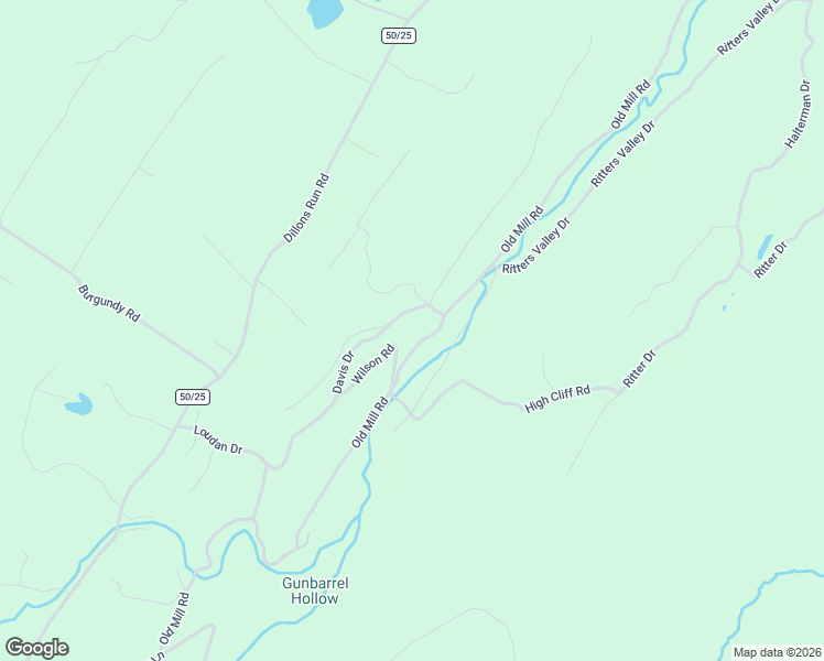 map of restaurants, bars, coffee shops, grocery stores, and more near 1099 Old Mill Road in Capon Bridge