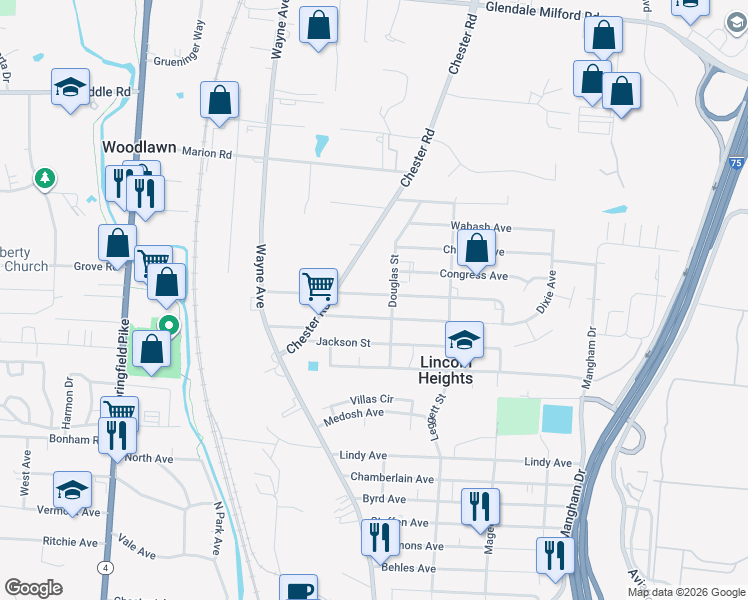 map of restaurants, bars, coffee shops, grocery stores, and more near 776 Matthews Drive in Cincinnati