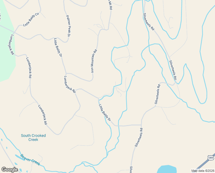 map of restaurants, bars, coffee shops, grocery stores, and more near 77 Skidoo Road in Fairplay