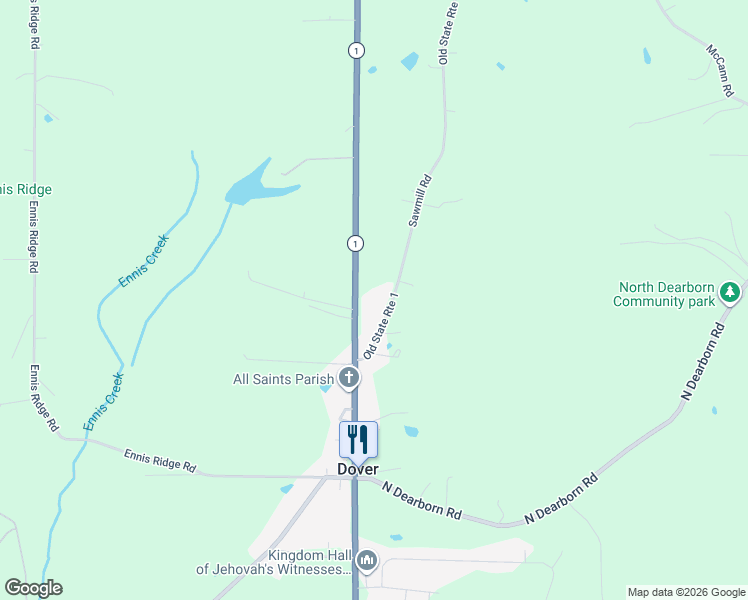 map of restaurants, bars, coffee shops, grocery stores, and more near 25853 Sawmill Road in Guilford