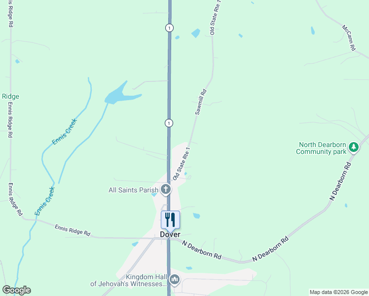 map of restaurants, bars, coffee shops, grocery stores, and more near 25853 Sawmill Road in Guilford
