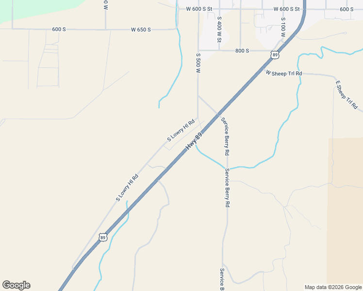 map of restaurants, bars, coffee shops, grocery stores, and more near 8 South 500 East in Manti