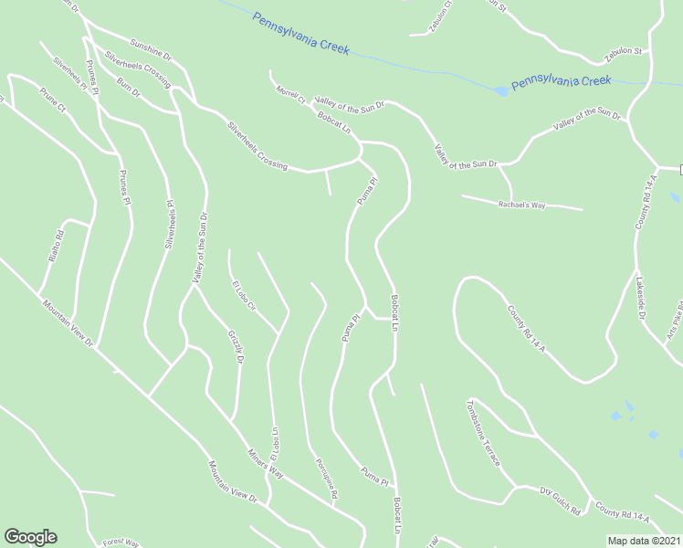 map of restaurants, bars, coffee shops, grocery stores, and more near 629 Puma Drive in Fairplay