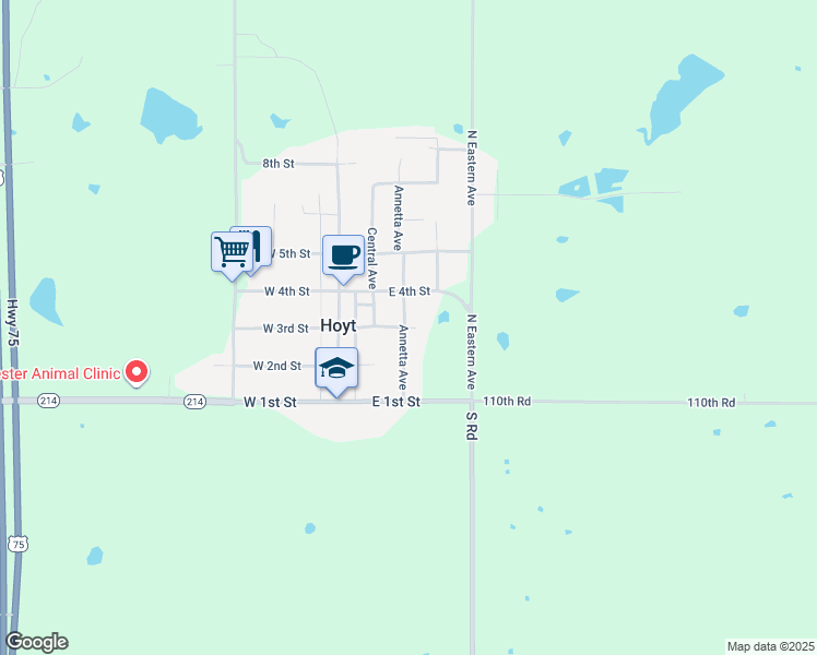 map of restaurants, bars, coffee shops, grocery stores, and more near 309 East 3rd Street in Hoyt