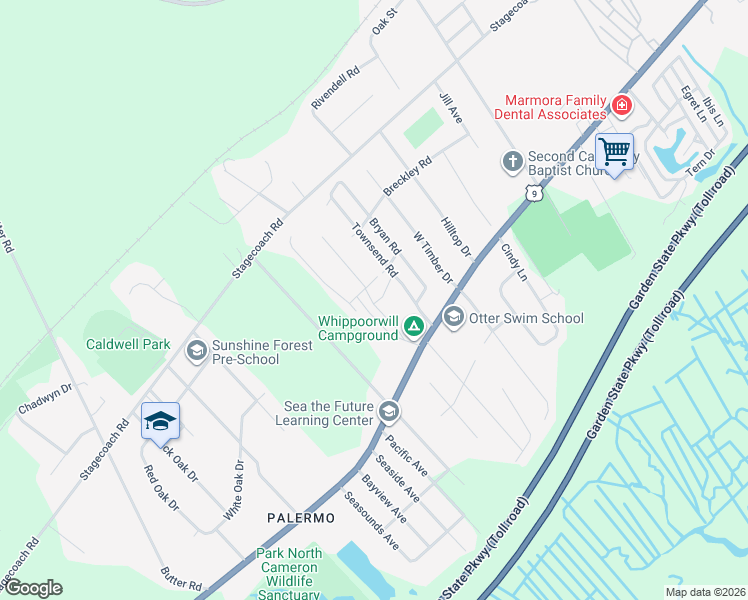 map of restaurants, bars, coffee shops, grocery stores, and more near 14 Townsend Road in Marmora