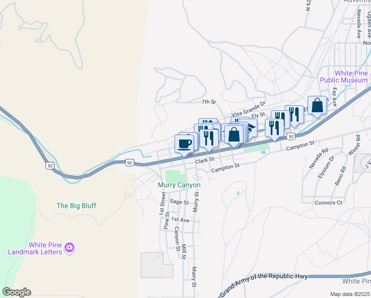 map of restaurants, bars, coffee shops, grocery stores, and more near 2 3rd Street in McGill