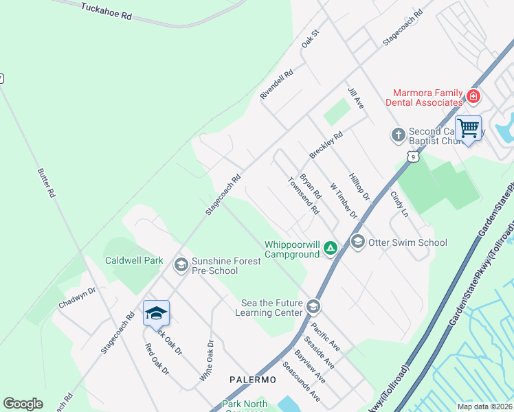 map of restaurants, bars, coffee shops, grocery stores, and more near 120 Townsend Road in Marmora